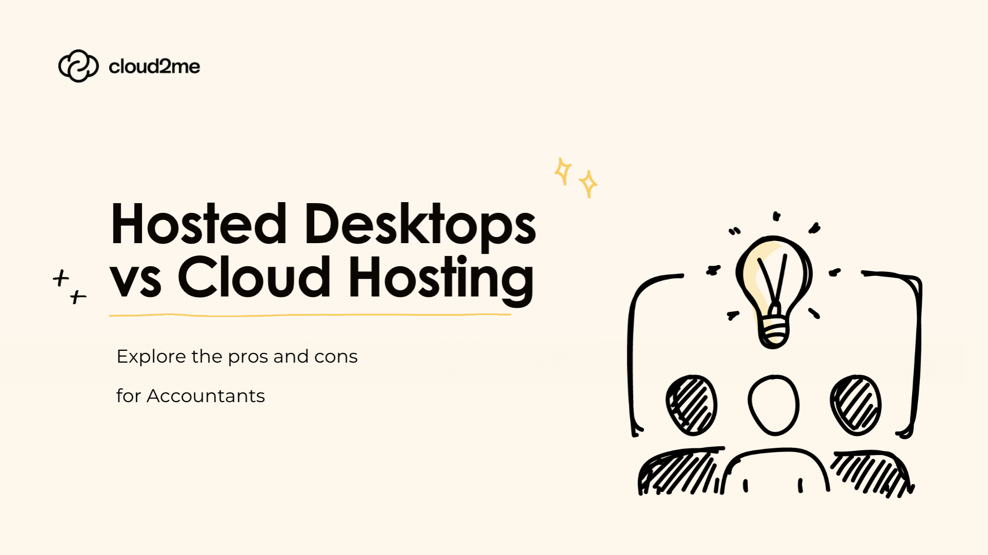 a guide comparing hosted vs cloud desktops illustration for hosted vs cloud hosting